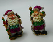 Julefigurer med glimmer på